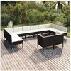 Image de Salon de jardin modulable 12 personnes 12 pieces resine tressee 69 x 69 cm noir