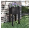 Image de Jardinière d'extérieur Noir 31 x 31 x 70 cm Bois de pin massif
