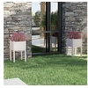 Image de Jardinières d'extérieur 2 pcs Blanc 40x40x70 cm Bois de pin