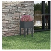 Image de Jardinière d extérieur Gris 40x40x70 cm Bois de pin massif