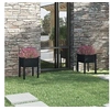 Image de Jardinières 2 pcs Noir 50x50x70 cm Bois de pin massif