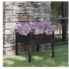Image de Jardinière d extérieur Noir 70x70x70 cm Bois de pin massif