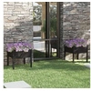 Image de Jardinières 2 pcs Noir 70x70x70 cm Bois de pin massif