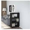 Image de Bibliothèque/Séparateur de pièce Noir 60x35x103 cm Pin massif810868
