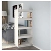 Image de Bibliothèque Séparateur de pièce Blanc 60x35x135 cm Pin massif
