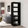 Image de Bibliothèque/Séparateur de pièce Noir 60x35x167 cm Pin massif810878