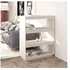 Image de Bibliothèque Séparateur de pièce Blanc 80x35x103 cm Bois de pin