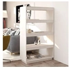 Image de Bibliothèque Séparateur de pièce Blanc 80x35x135 cm Pin massif