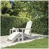 Image de Chaise en bois massif non pliable exterieur H. 92 cm blanc