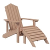 Image de Chaise exterieur non pliable en bois massif H. 36 cm marron