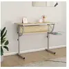 Image de Bureau d'artisanat chêne sonoma et gris 110x53x(58-87) cm