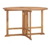 Image de Table à dîner de jardin pliable Ø110x75 cm Bois massif de teck