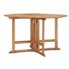 Image de Table à dîner de jardin pliable 110x110x75 cm Teck massif