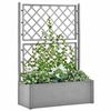 Image de Lit surélevé de jardin et treillis et système d'arrosage Gris