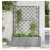Image de Jardinière avec treillis 100x43x142 cm PP Gris pierre