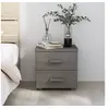 Image de Table de chevet HAMAR Gris clair 40x35x44,5 cm Bois pin massif