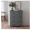 Image de Buffet HAMAR Gris foncé 79x40x103,5 cm Bois massif de pin340426