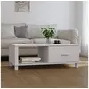 Image de Table basse HAMAR Blanc 100x55x35 cm Bois massif de pin340453