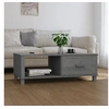 Image de Table basse HAMAR Gris foncé 100x55x35 cm Bois massif de pin340454