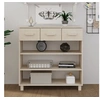 Image de Table console HAMAR Marron miel 90x35x90 cm Bois massif de pin