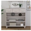 Image de Table console HAMAR Blanc 90x35x90 cm Bois massif de pin340465