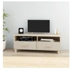 Image de Meuble TV HAMAR Marron miel 106x40x40 cm Bois massif de pin