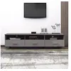 Image de Meuble TV HAMAR Gris clair 158x40x40 cm Bois massif de pin340475