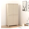 Image de Garde-Robe Armoire à Vêtements Organisateur de Vêtements Meuble de Rangement Chambre à Coucher Marron Miel 89x50x180 cm Bois Massif de Pin