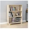 Image de Bibliothèque HAMAR Marron miel 85x35x112 cm Bois de pin massif
