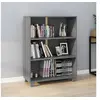 Image de Bibliothèque HAMAR Gris foncé 85x35x112 cm Bois de pin massif