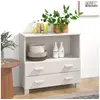 Image de Buffet HAMAR Blanc 85x35x80 cm Bois massif de pin340497