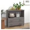 Image de Buffet HAMAR Gris clair 85x35x80 cm Bois massif de pin