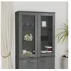 Image de Dessus de buffet HAMAR Gris foncé 85x35x100 cm Bois de pin340506