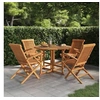 Image de Ensemble à Dîner d'Extérieur Pliable 5 pcs Mobilier de Salle à Manger de Patio Table et Chaises de Repas Jardin 3096572