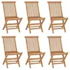 Image de Chaises pliables de jardin lot de 6 Bois de teck solide
