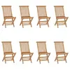 Image de Chaises pliables de jardin lot de 8 Bois de teck solide