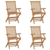 Image de Chaises pliables de jardin lot de 4 Bois de teck solide