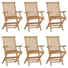 Image de Chaises pliables de jardin lot de 6 Bois de teck solide