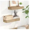 Image de Etagères murales 2 pcs 40x15x4 cm bois de teck massif