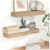 Image de Etagères murales 2 pcs 60x15x4 cm bois de teck massif