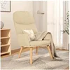 Image de Chaise de Relaxation Chaise de Salle de Séjour Fauteuil de Relaxation Siège de Salon Meuble de Salle de Séjour Intérieur Crème Tissu 340992