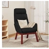 Image de Chaise de relaxation Noir Tissu