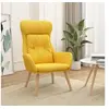 Image de Fauteuil relax tissu jaune moutarde