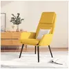 Image de Fauteuil relax tissu jaune moutarde