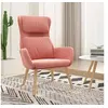 Image de Chaise H. 98 cm non pliable en bois massif interieur rose