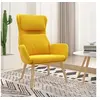 Image de Fauteuil relax velours jaune moutarde