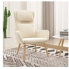 Image de Chaise de relaxation Blanc crème Velours