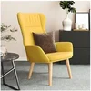 Image de Fauteuil relax tissu jaune moutarde