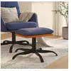 Image de Tabouret 60x60x36 cm tissu en similicuir bleu341611