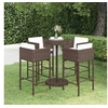 Image de Ensemble bar de jardin 5 pcs et Coussins Meubles d'Extérieur Table et Chaises de Patio Salon de Jardin Terrasse 3094774